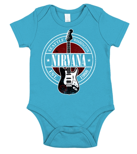 Nirvana Seattle Washington Circle Est 1988 Short Sleeve Baby One-Piece