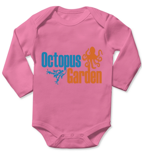 Navy octopus garden Womens T-Shirts Long Sleeve Baby One-Piece