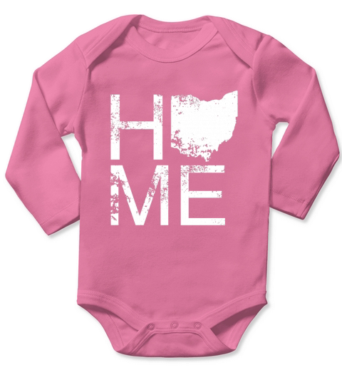 Ohio Home Shirt OH State Love Pride Map Distressed Tee Long Sleeve Baby One-Piece