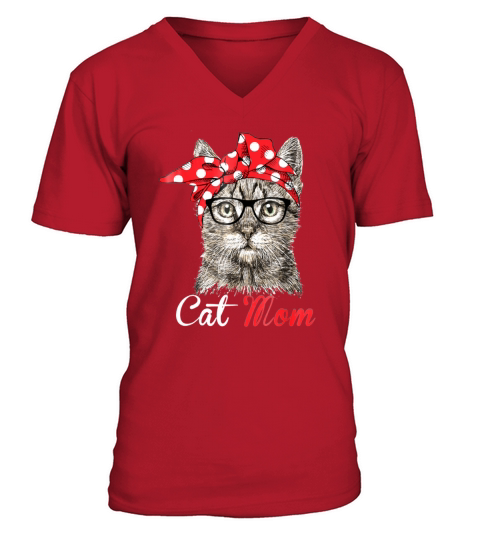 Lustiges Cat Mom Shirt für Cat Lovers-Mothers Day Geschenk V-Neck T-shirt