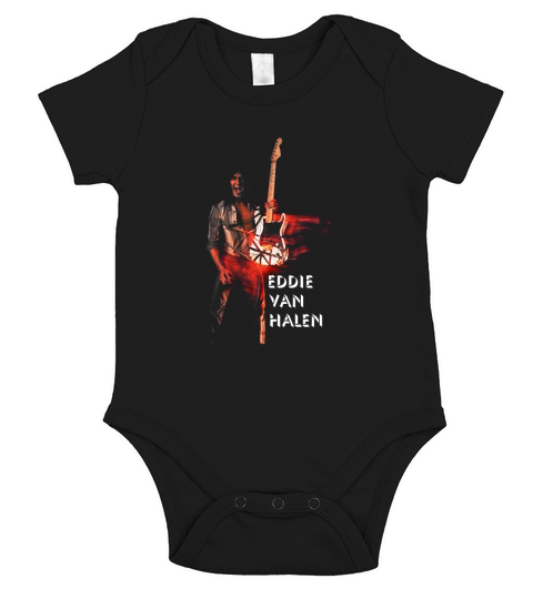 Eddie Van Halen With Guitar Short Sleeve Baby One-Piece