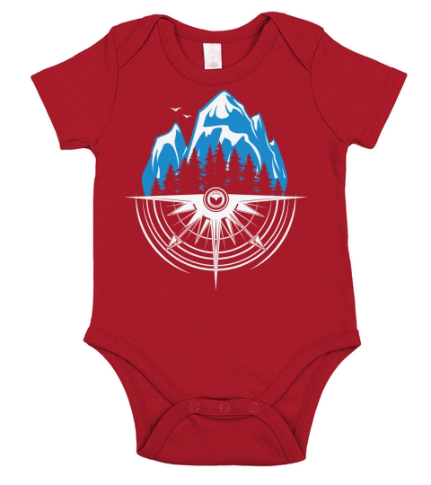 Hiking camping vintage mountains Short Sleeve Baby One-Piece
