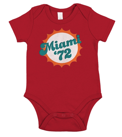 MIAMI 1972 SHIRT UNDEFEATED SPORTS VINTAGE TEE Short Sleeve Baby One-Piece