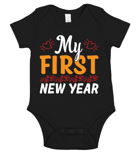 My first new year Short Sleeve Baby One-Piece