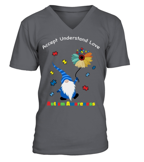Accept Understand Love Autism Awareness V-Neck T-shirt