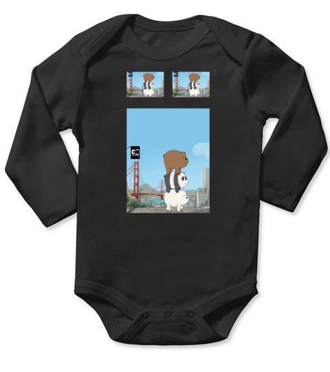 Cartoon Movies We Bare Bears N 3D  Bedding Sets Long Sleeve Baby One-Piece