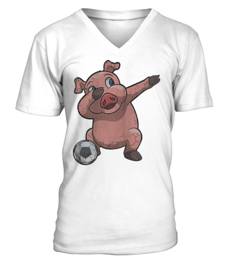 Dabbing Soccer Pig Dab Shirt_extract V-Neck T-shirt