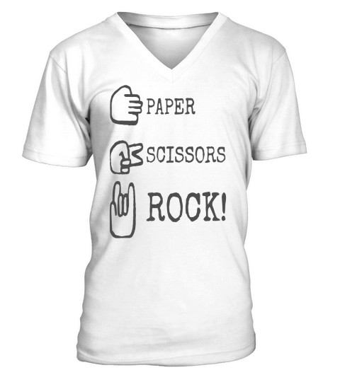 Paper scossors or ROCK - Mens Premium T-Shirt V-Neck T-shirt