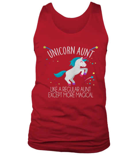 Unicorn Aunt Funny Rainbow Tank Top Unisex