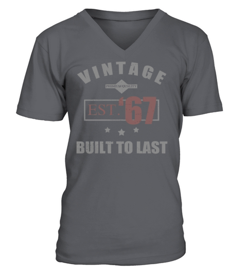 Vintage 1967 Birth Year V-Neck T-shirt