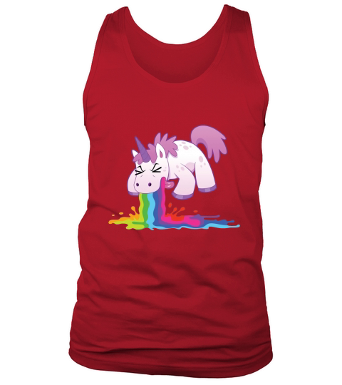 Cute Unicorn Throwing Up a Rainbow! Tank Top Unisex