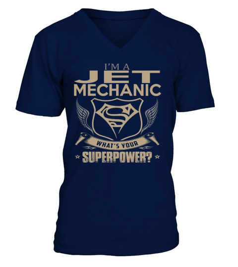 JET MECHANIC V-Neck T-shirt