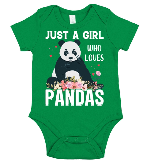 Just a Girl Who Loves Pandas Short Sleeve Baby One-Piece