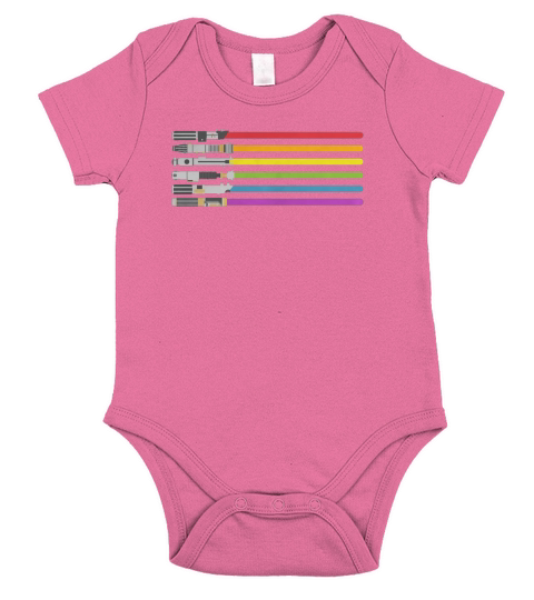LIGHTSABER RAINBOW shirt, hoodie, sweater, longsleeve Short Sleeve Baby One-Piece
