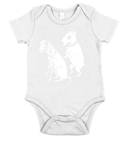 DALMATIAN DOG TATTOO - Womens Organic T-Shirt Short Sleeve Baby One-Piece