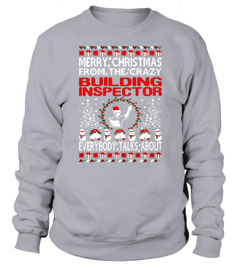 Merry Christmas Building Inspector Ugly Sweatshirt Unisex