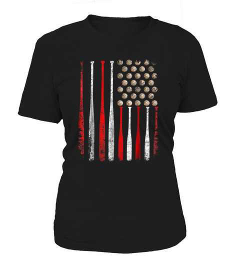 American Flag Vintage Baseball Flag T-Shirt, Dad, Mom TSHIRT - Unisex Long Sleeve Women's T-Shirt