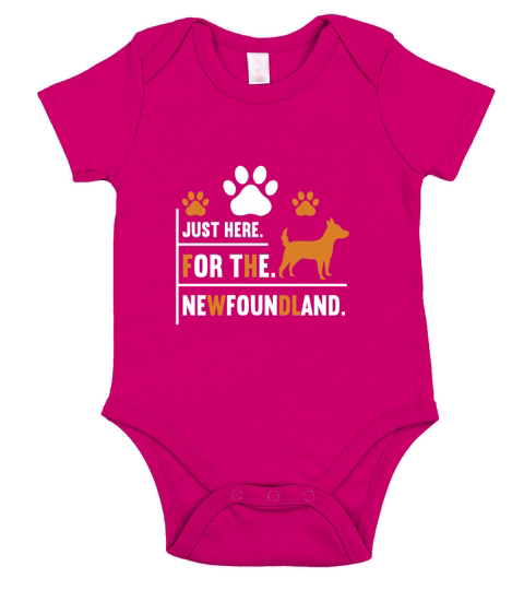 Dog Quotes Just here for the newfoundland Short Sleeve Baby One-Piece
