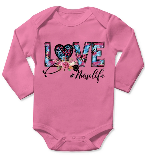 Nurse   Love nurselife Long Sleeve Baby One-Piece