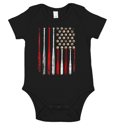 American Flag Vintage Baseball Flag T-Shirt, Dad, Mom TSHIRT - Unisex Long Sleeve Short Sleeve Baby One-Piece