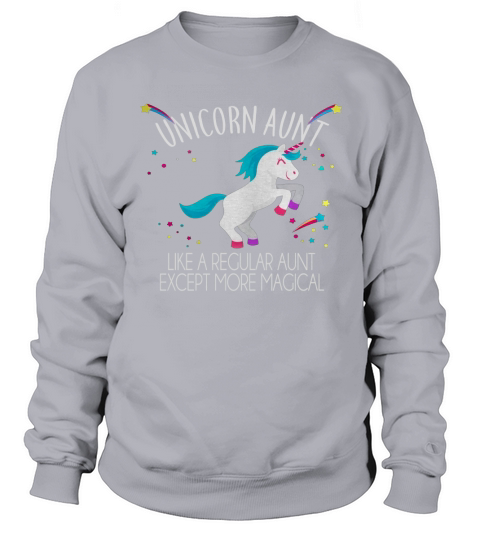 Unicorn Aunt Funny Rainbow Sweatshirt Unisex