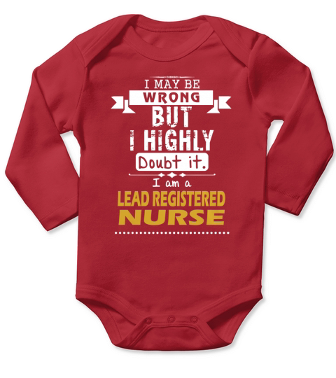 LEAD REGISTERED NURSE Dout It Long Sleeve Baby One-Piece