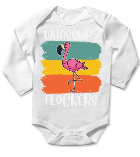 Whassup flockers Long Sleeve Baby One-Piece