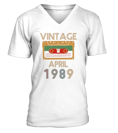 Vintage april 1989 V-Neck T-shirt