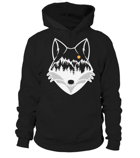 Vintage nation landscape fox Hoodie Unisex