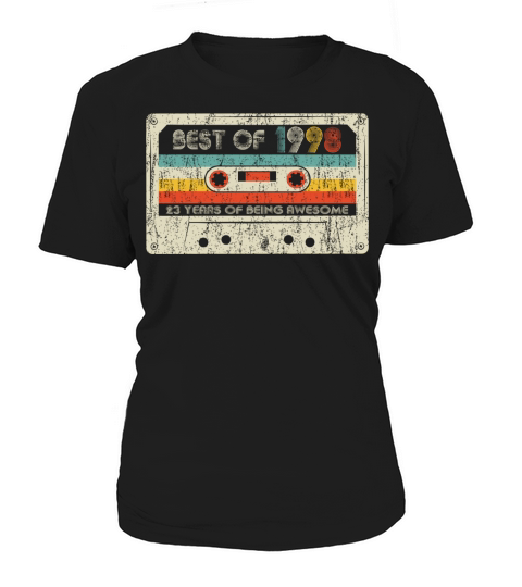 23Rd Birthday Gifts Vintage Best Of 1998 Retro Cas Women's T-Shirt