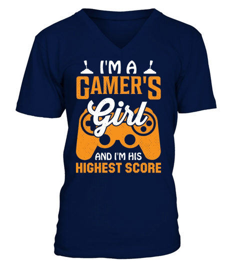 Im a mamers girl and Im his highest score V-Neck T-shirt