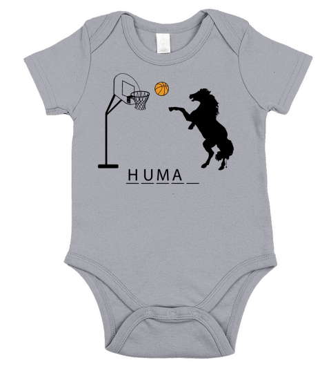 Basketball Horse Playing Human Short Sleeve Baby One-Piece