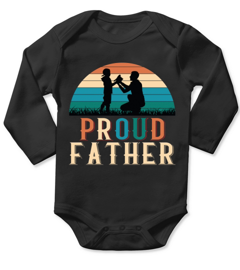 Proud father Long Sleeve Baby One-Piece