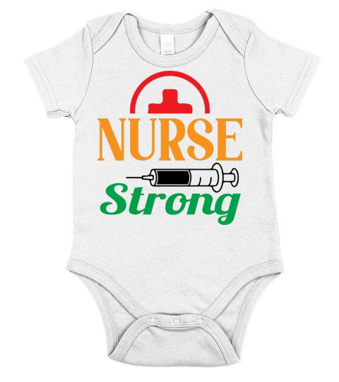 Nurse Strong Short Sleeve Baby One-Piece