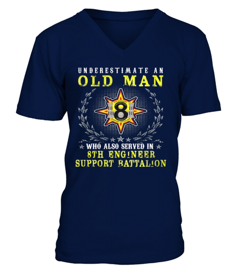 8th Engineer Support Battalion V-Neck T-shirt