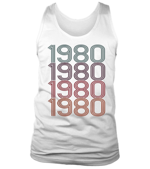 1980 Retro Vintage Birthday T-Shirt Birthday Gift Idea Tank Top Unisex