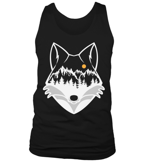 Vintage nation landscape fox Tank Top Unisex