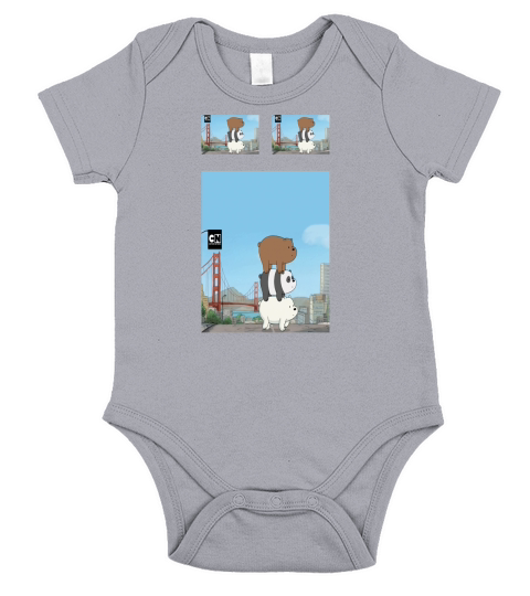 Cartoon Movies We Bare Bears N 3D  Bedding Sets Short Sleeve Baby One-Piece