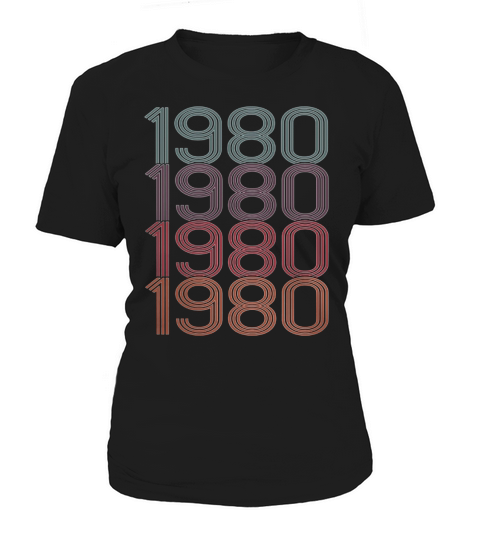 1980 Retro Vintage Birthday T-Shirt Birthday Gift Idea Women's T-Shirt