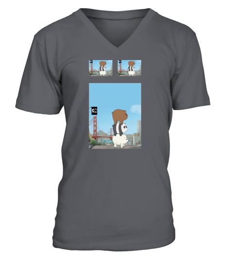 Cartoon Movies We Bare Bears N 3D  Bedding Sets V-Neck T-shirt