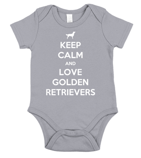 Keep Calm And Love Golden Retrievers Short Sleeve Baby One-Piece