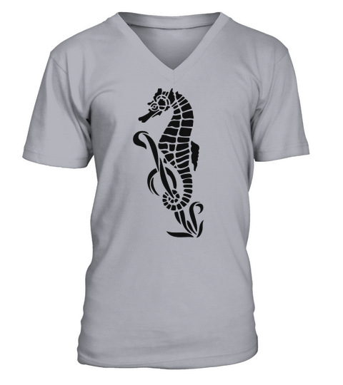 Seepferdchen Mens Premium TShirtQATXCLZ V-Neck T-shirt