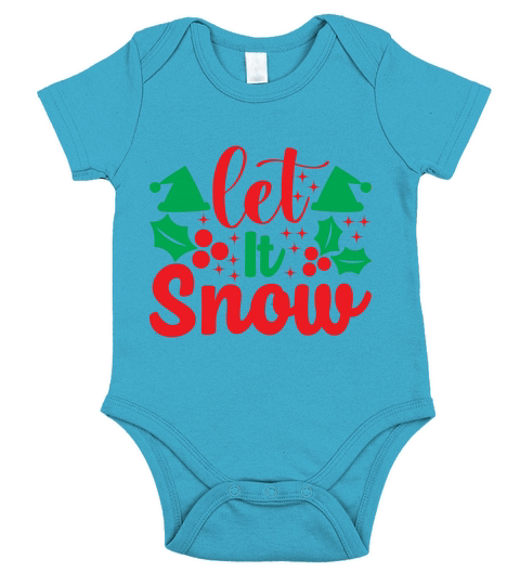 Let it snow Short Sleeve Baby One-Piece