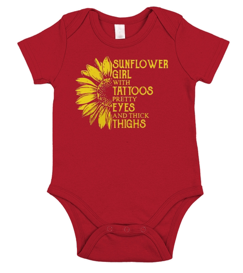 Sunflower girl with tattoos pretty eyes and thick thighs Short Sleeve Baby One-Piece