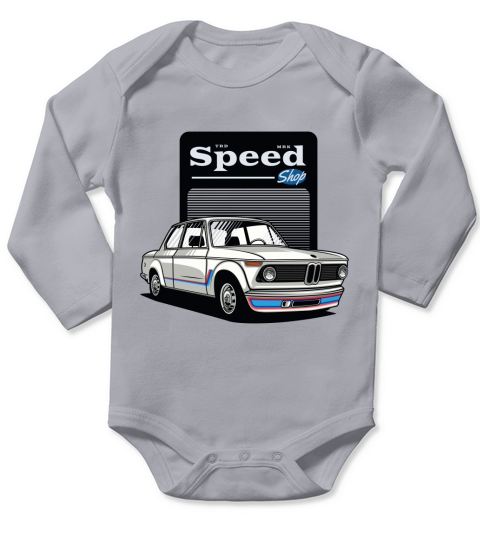 Vintage Car Speed shop Long Sleeve Baby One-Piece