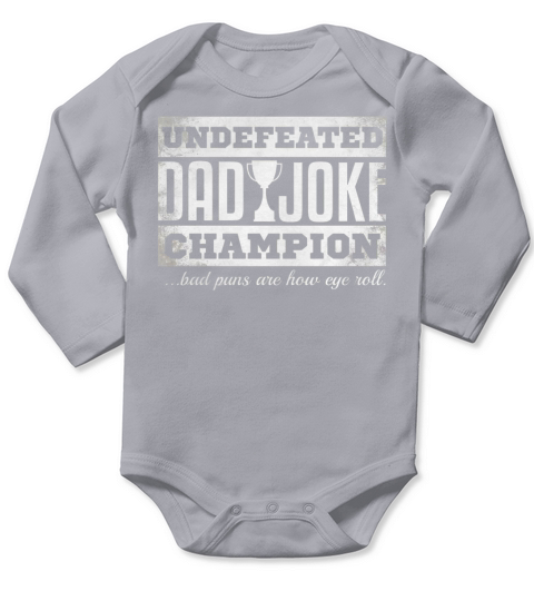 Mens Dad Joke Champion t-shirt funny fathers day gift, bad puns Black Men B071ZTGNCG 1 Long Sleeve Baby One-Piece