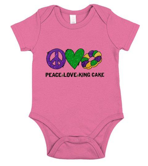 Mardi gras Short Sleeve Baby One-Piece