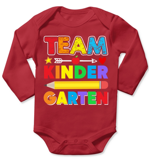 Team Kindergarten Long Sleeve Baby One-Piece