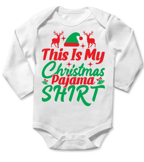 This is my christmas pajama shirt Long Sleeve Baby One-Piece