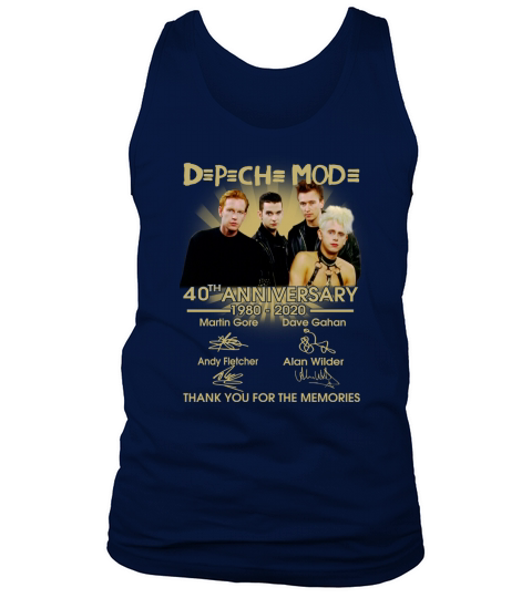 Depeche Mode 40th anniversary 1980 2020 signature thank memories shirt Tank Top Unisex